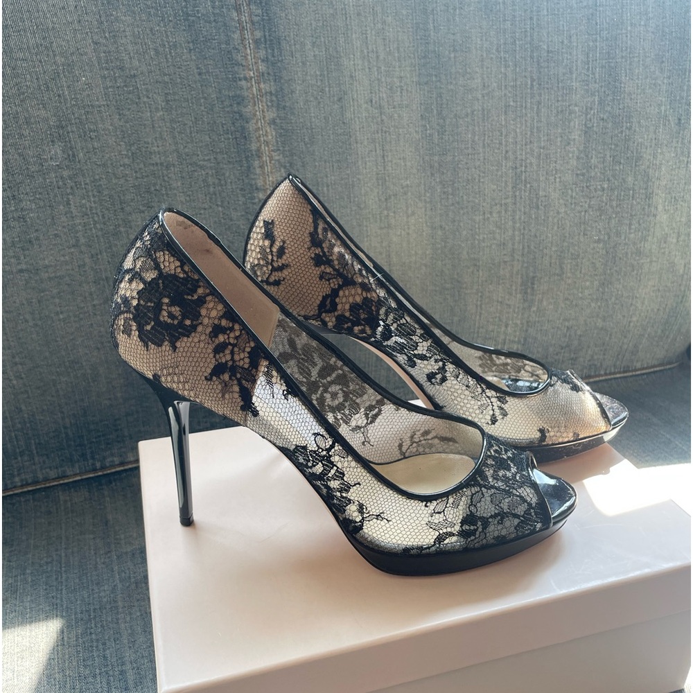 Jimmy Choo Black lace heels!!! Size 40